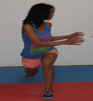 lunge with rotational twist,abs,leg muscle