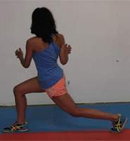 lunge with rotational twist,abs,leg muscle